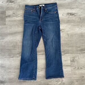 Madewell Women's Straight Leg Blue capri Jeans